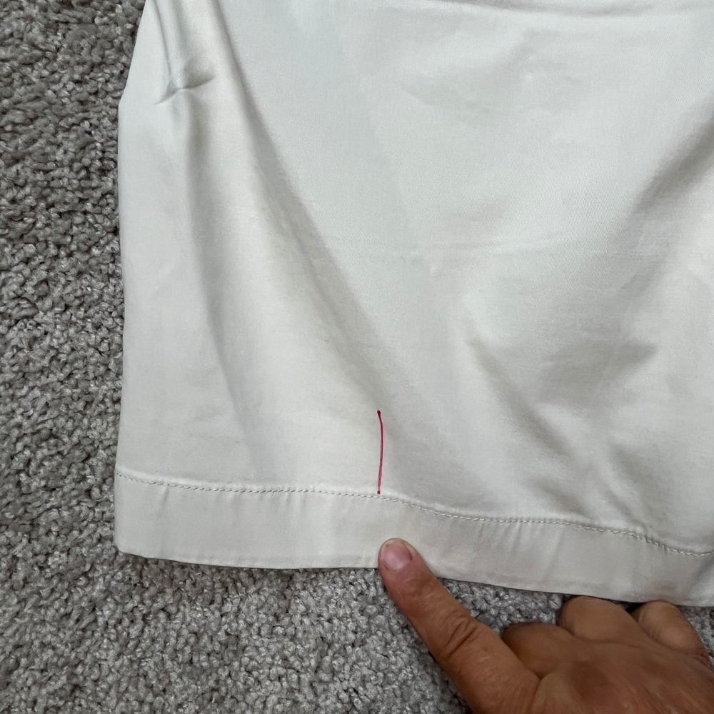 LL Bean Shorts Mens 33 Cream White Classic Fit Flat Front Stretch Waistband NEW - Picture 6 of 16